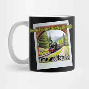 Enchanting Steam Journey: Through Trees and Brick Bridge Mug